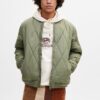 bomber1 Quilted Bomber Jacket With Ribbed Trims