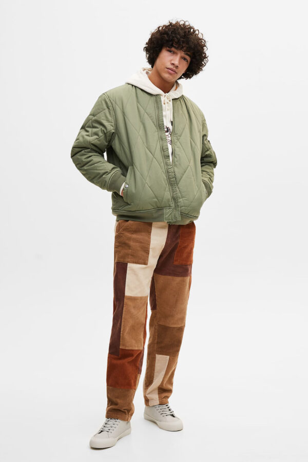 bomber4 Quilted Bomber Jacket With Ribbed Trims