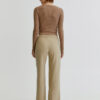 Ribbed Cropped T-Shirt With Buttons