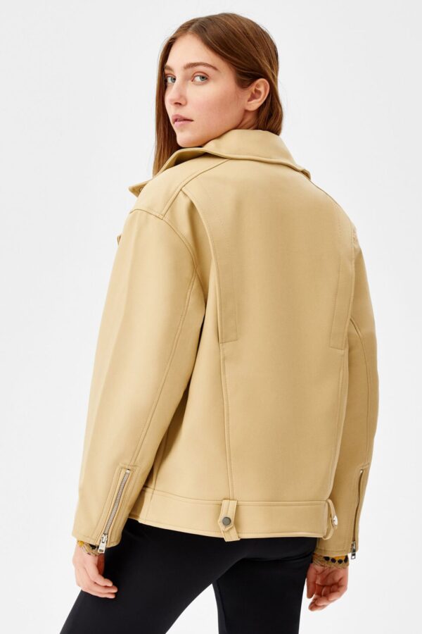 Oversize Faux Leather Biker Jacket