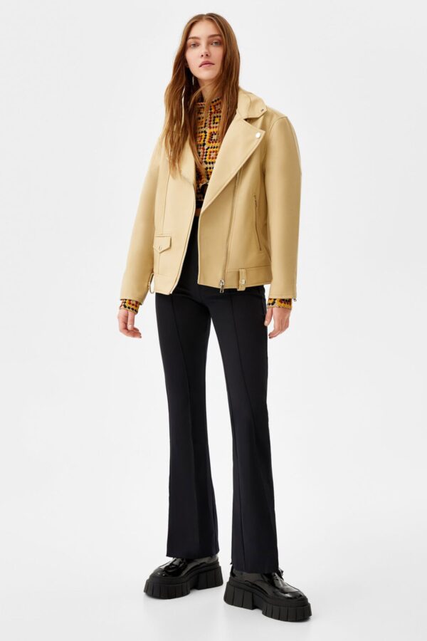 Oversize Faux Leather Biker Jacket