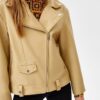 Oversize Faux Leather Biker Jacket