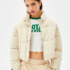 nylon1 Short Nylon-Effect Puffer Jacket