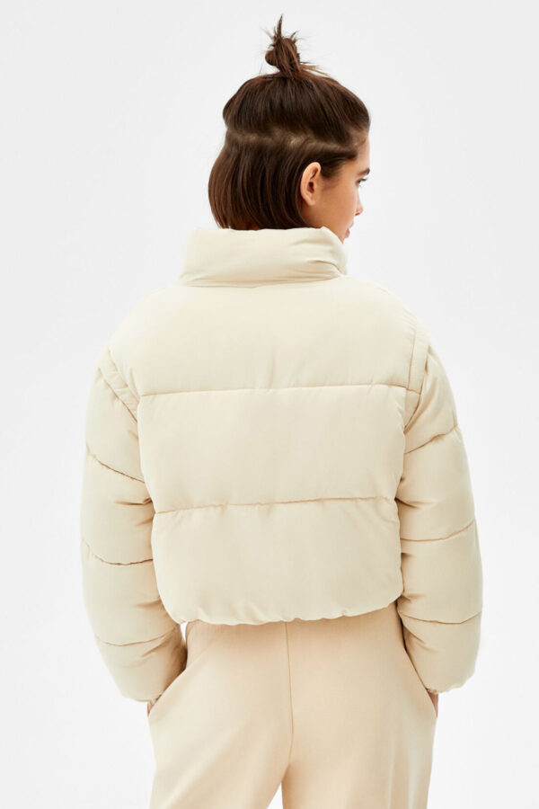 nylon2 Short Nylon-Effect Puffer Jacket