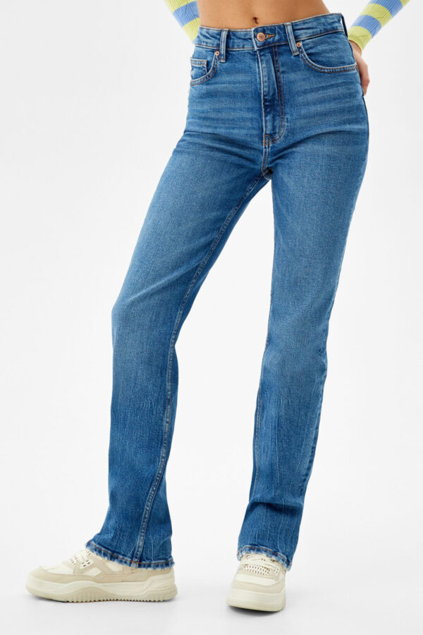 High-Rise Comfort Slim-Fit Straight-Fit Jeans