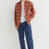 Relaxed Fit Plaid Flannel Shirt