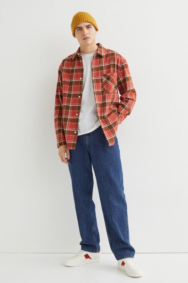 Relaxed Fit Plaid Flannel Shirt