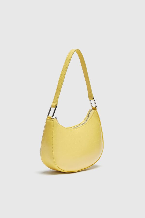 Shoulder Bag With A Mock Croc Finish