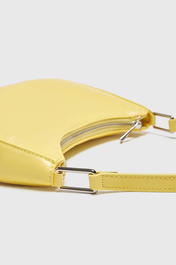 Shoulder Bag With A Mock Croc Finish