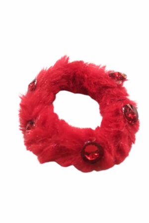 Colero peluche c/ strass grandes