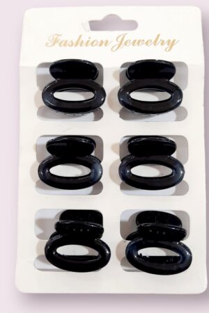 Broche chico negro X6un.