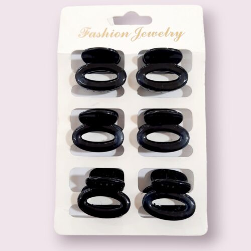 Broche chico negro X6un.