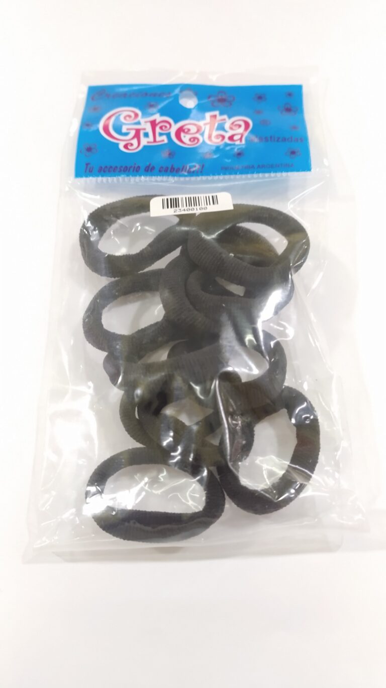 Colero GRETA toalla chico x12u.
Negro