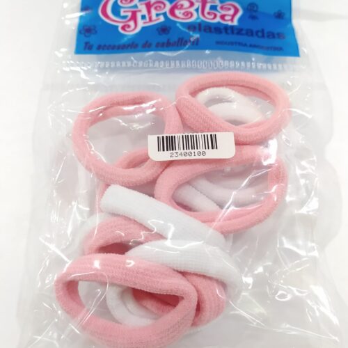 Colero GRETA toalla chico x12u.Blanco y Rosado