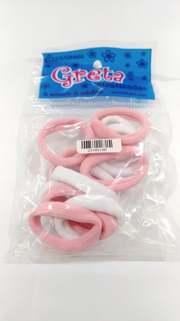 Colero GRETA toalla chico x12u.Blanco y Rosado