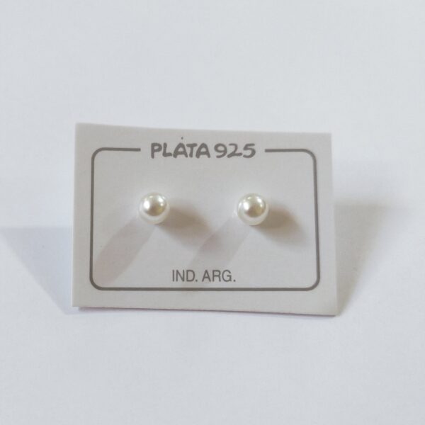 Aro de Plata 925 Perla Pegada 5mm