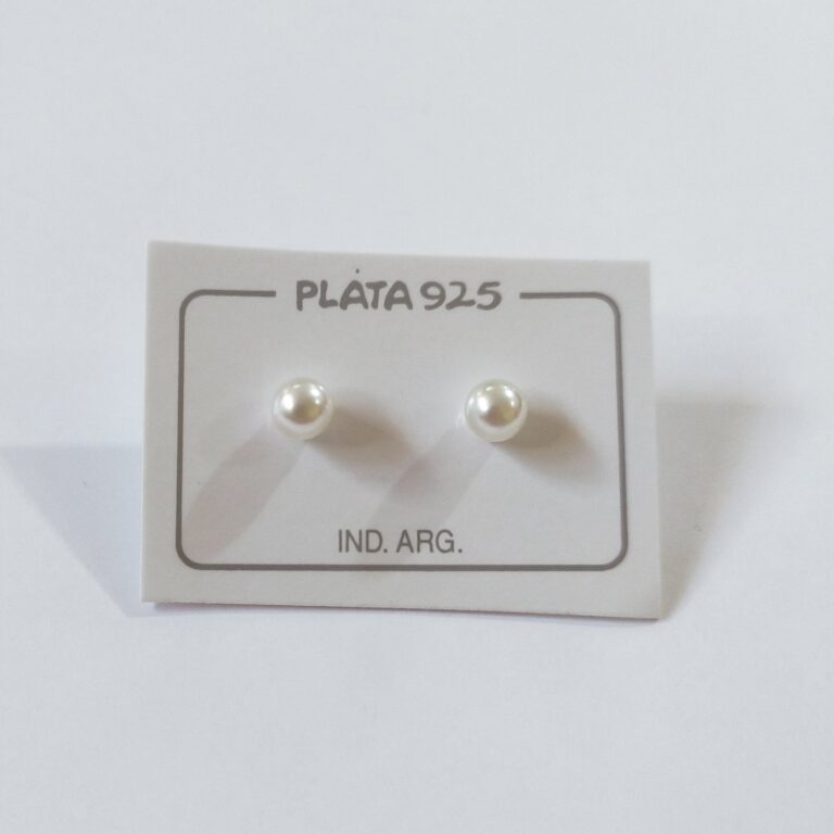 Aro de Plata 925 Perla Pegada 5mm