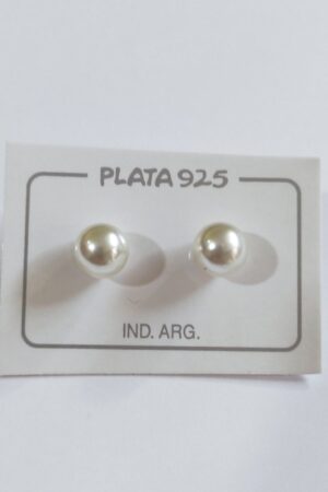 Aro de Plata 925 Perla Pegada 7mm.