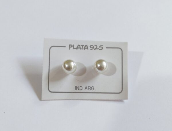 Aro de Plata 925 Perla Pegada 7mm x3