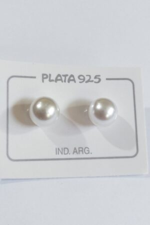 Aro de Plata 925 Perla Pegada 8mm