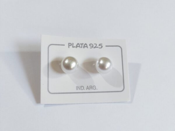 Aro de Plata 925 Perla Pegada 9mm