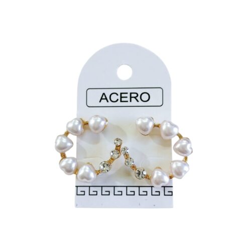 Aro AQD Circulo Corazón c/perla