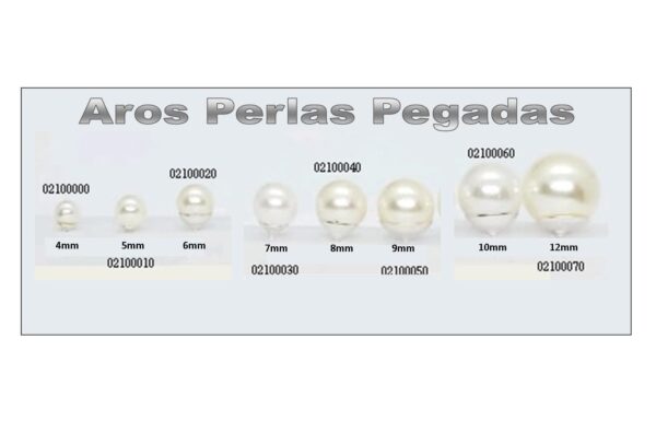 Aro de Plata 925 Perla Pegada 9mm