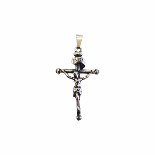Dije AQ Cruz Pesada C/puntas C/Cristo