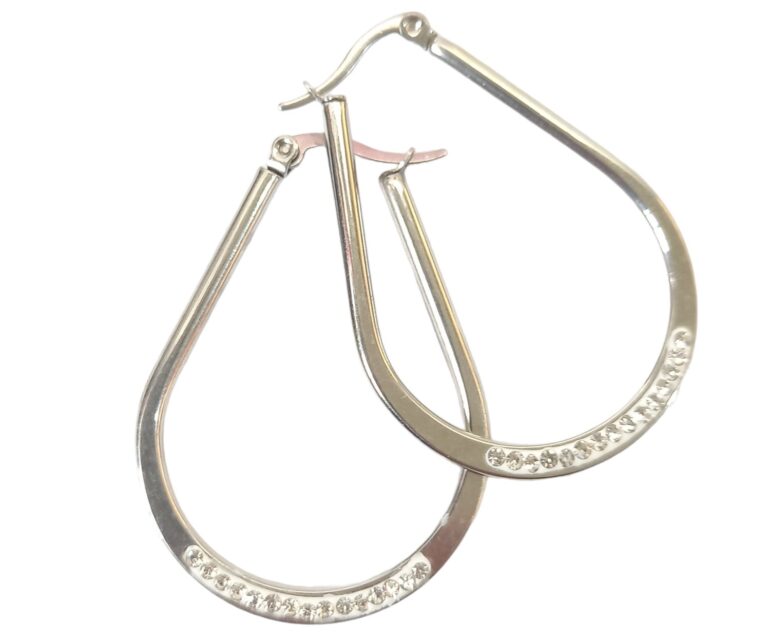 Aro AQ argolla con strass gota 32x45mm