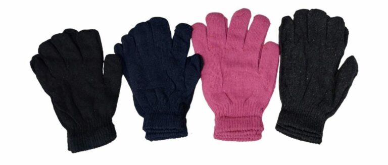 Guantes de lana lisos