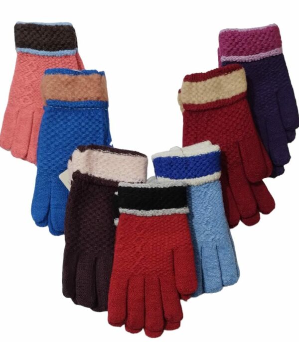Guantes de lana combinados