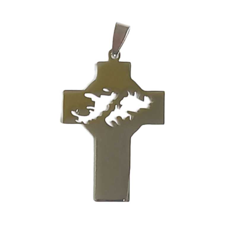 Dije AQ Cruz c/Islas Malvinas caladas
