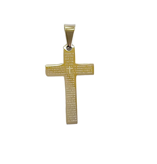 Dije AQ cruz gruesa c/padre nuestro