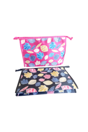 Porta cosméticos estampado hojas