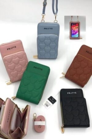 Cartera morral porta celular simil cuero