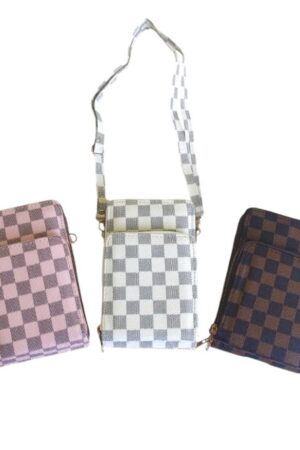 Cartera morral porta celular 3 cierres simil cuero