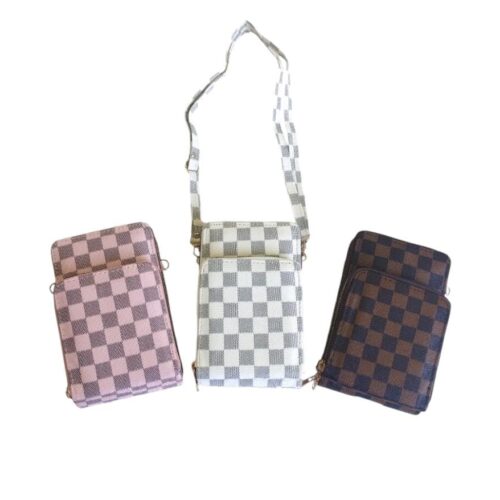 Cartera morral porta celular 3 cierres simil cuero