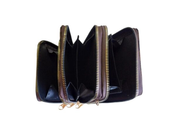 Cartera morral porta celular 3 cierres simil cuero
