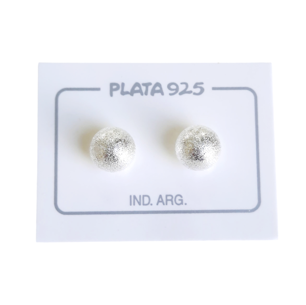 Aro Plata 925 Bolita Arenada 8mm