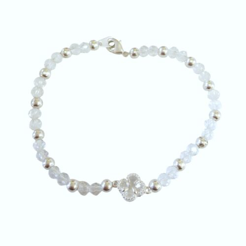 Pulsera plata Trebol