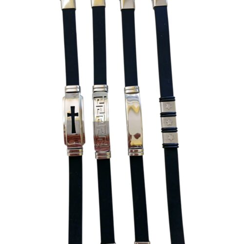 Pulsera Caucho y Acero