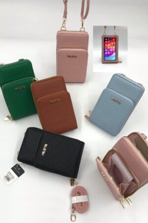 Cartera morral porta celular simil cuero
