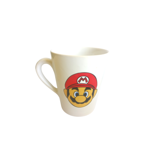Taza blanca c/deco cónica