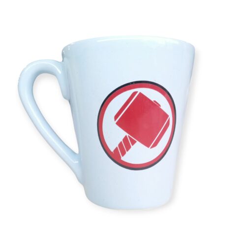 Taza Ceramica blanca con decoración Superheroes