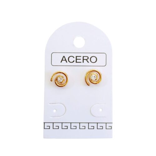Aro AQD espiral c/strass centro