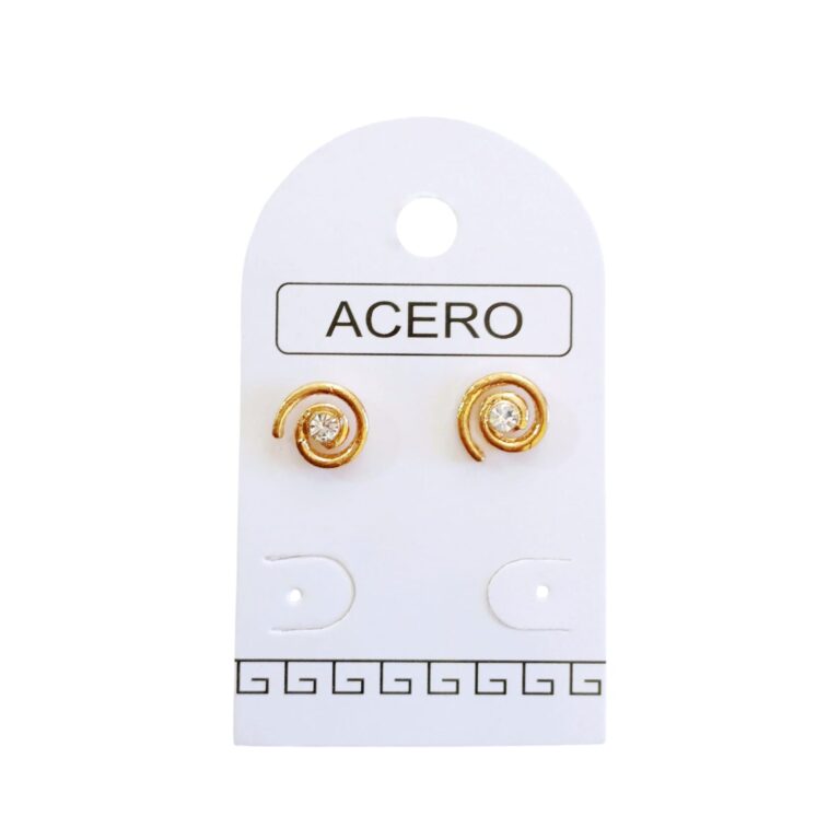 Aro AQD espiral c/strass centro
