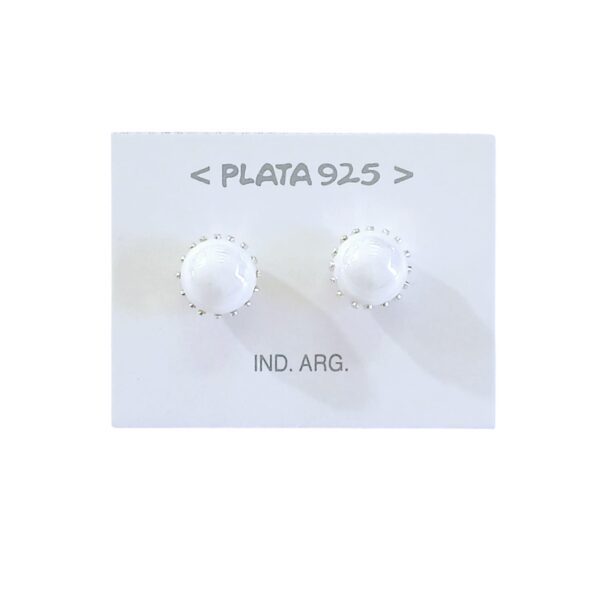 Aro Plata Perla Engarzada 8mm