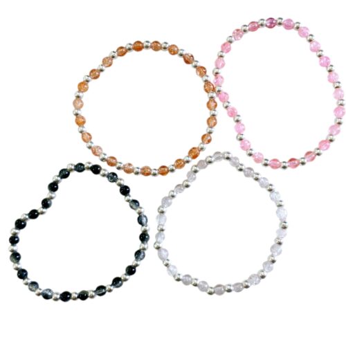 Pulsera Plata 925 Cristal Vidrio
