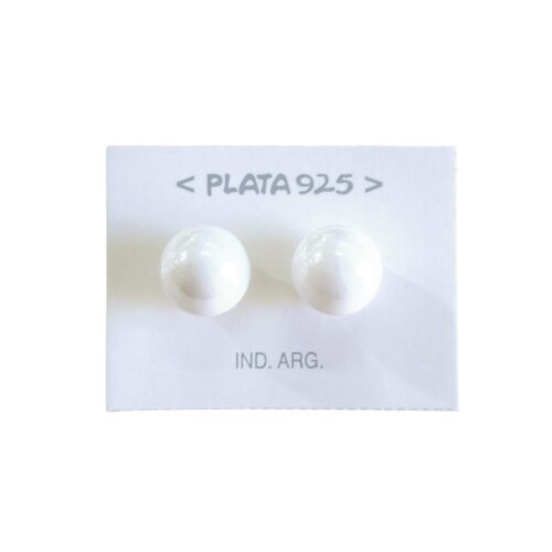 Aro Plata 925 Perla x3un. de 10mm Nacarada