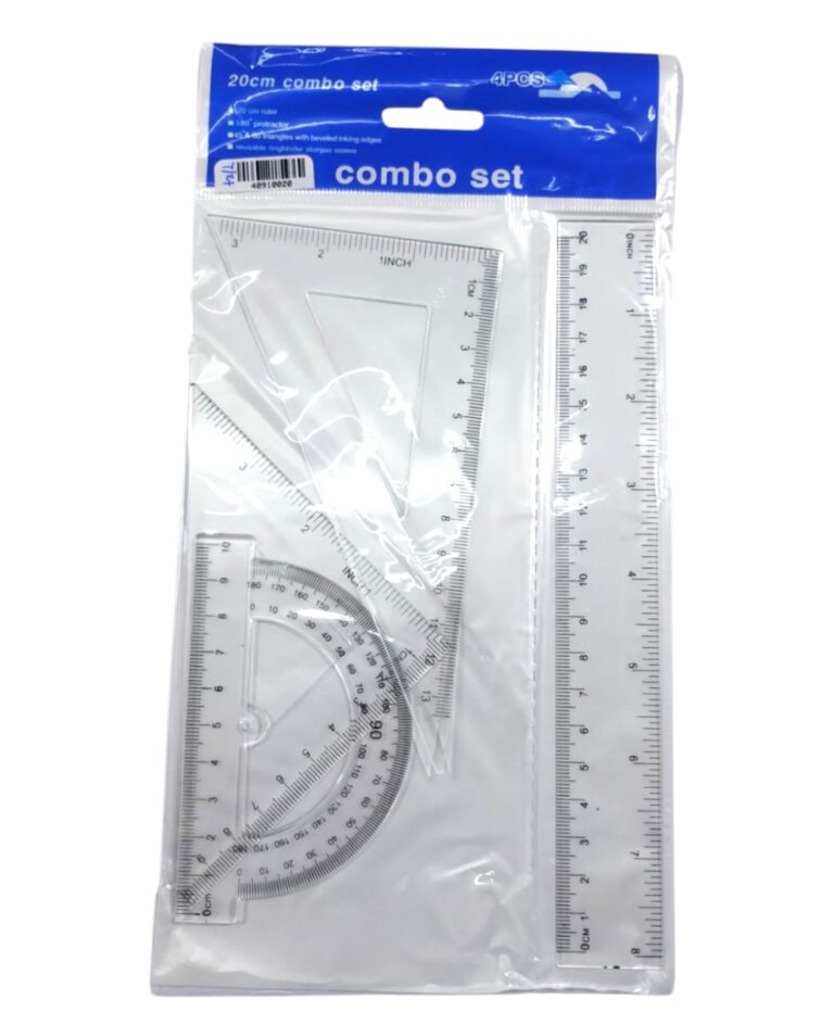 Set de geometría 20cm x4pcs